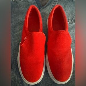 Nike Red Canvas Loafers